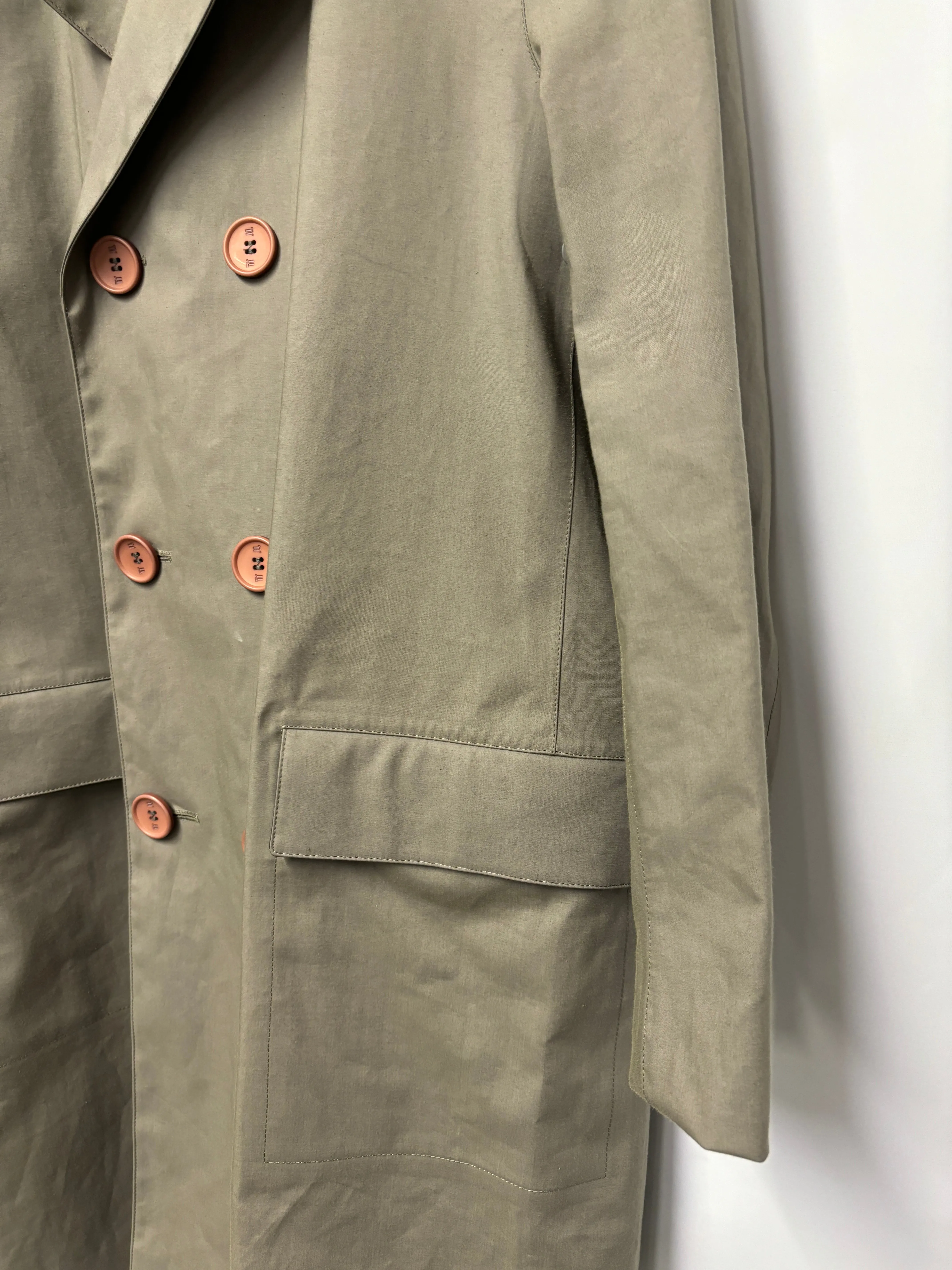 Balenciaga Grey Mac Trench Coat Large