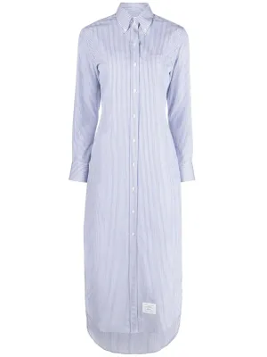 Button Down Striped Maxi Shirtdress