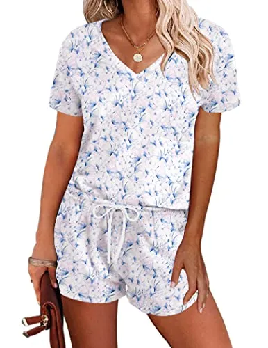 Ekouaer  Short Sleeve Lounge Pajamas Sets (US Only)
