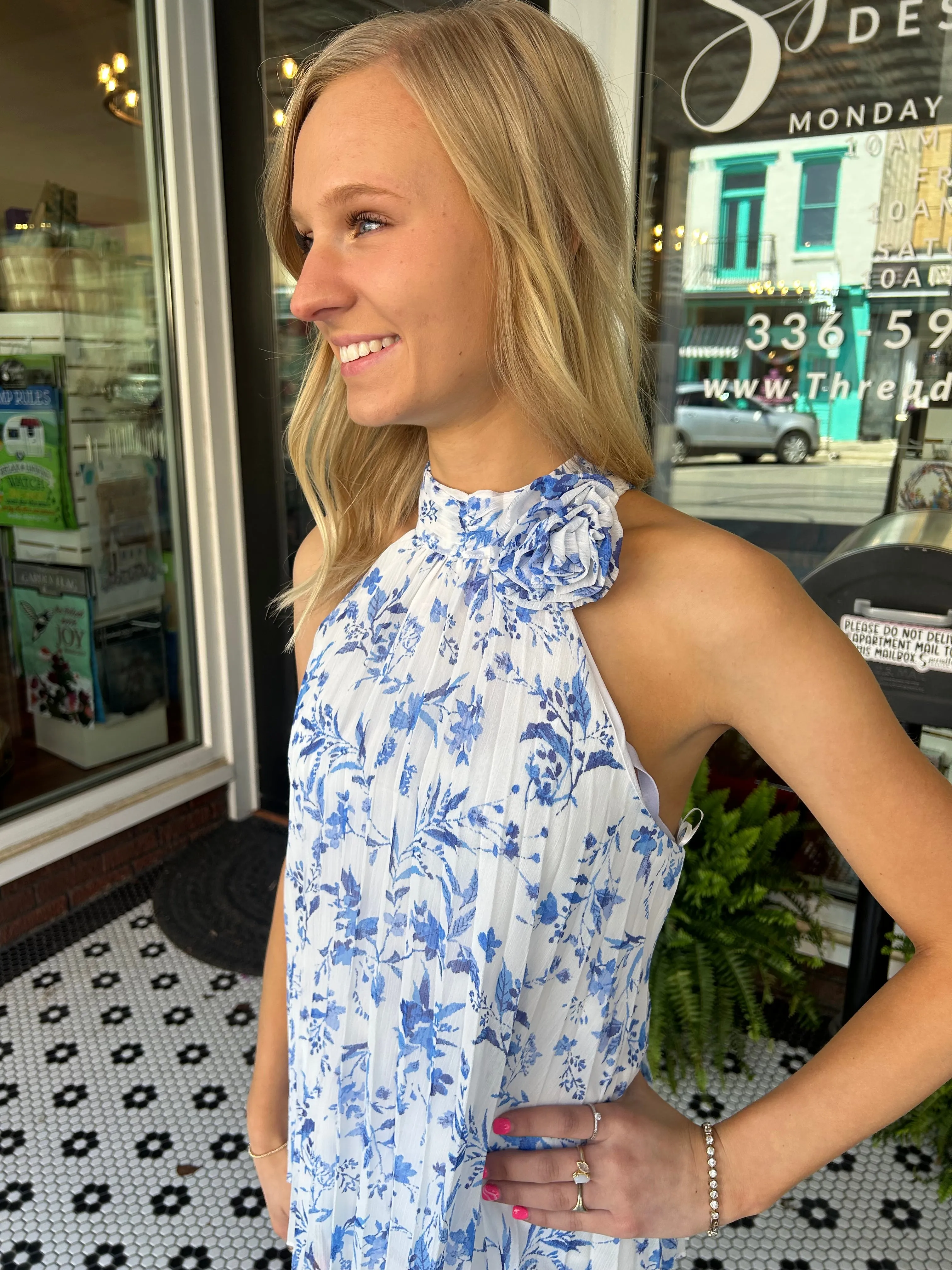 Everleigh Floral Pleated Top