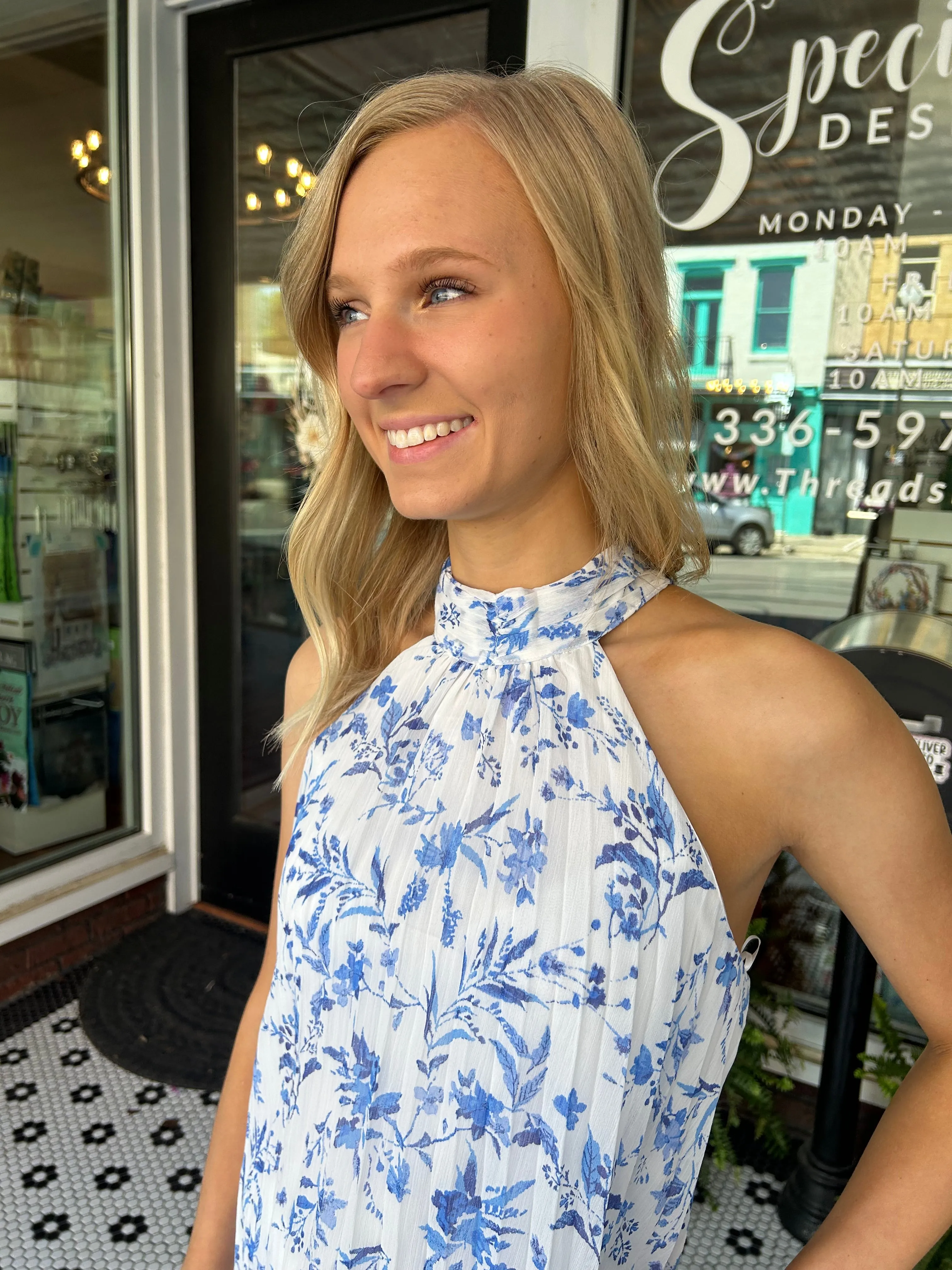 Everleigh Floral Pleated Top