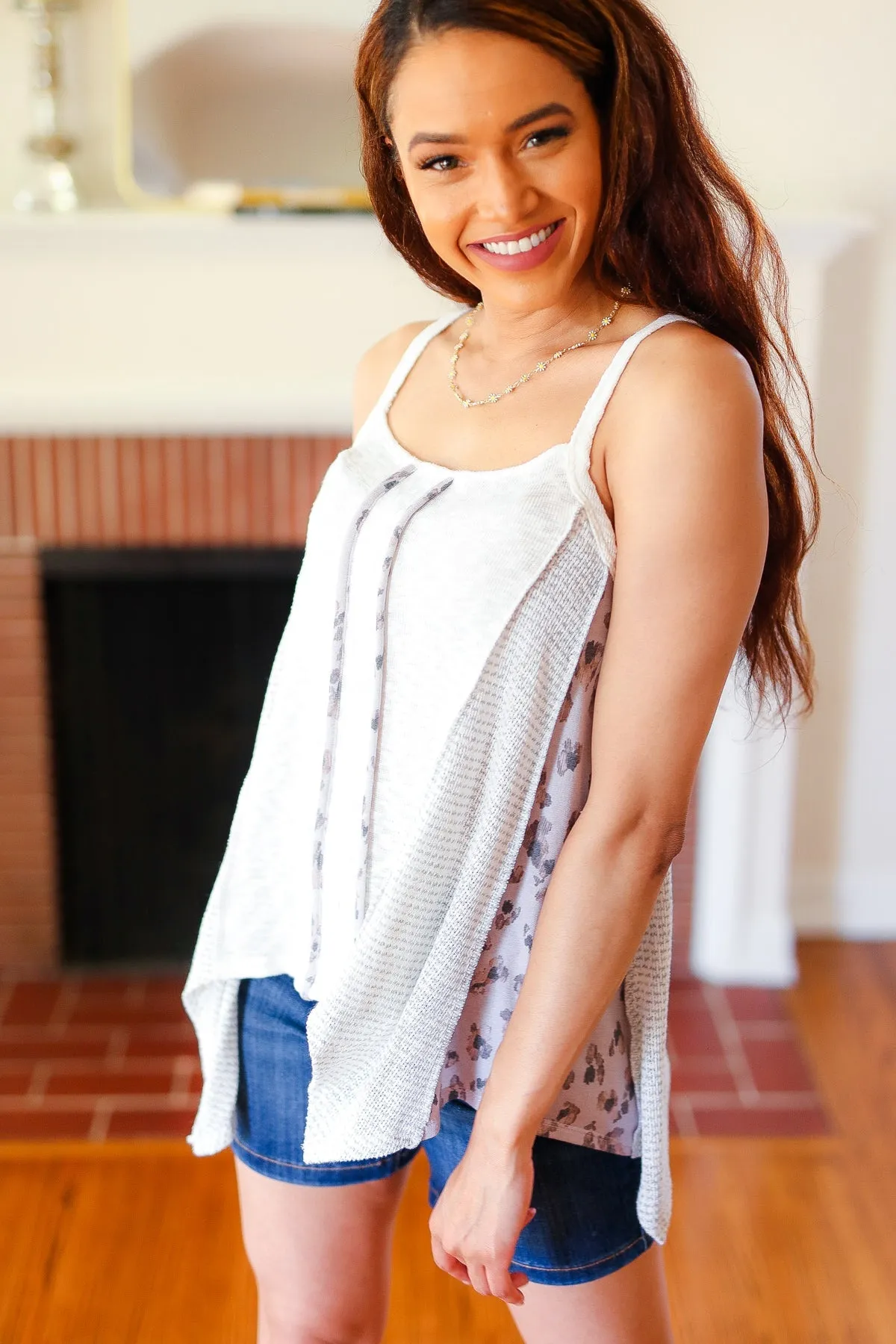 Explore More Collection - Boho Patchwork Print Halter Tank