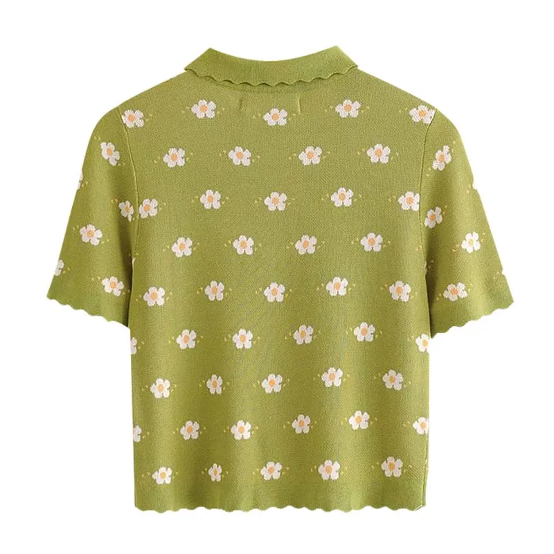 FLORAL PATTERN CROPPED TOP