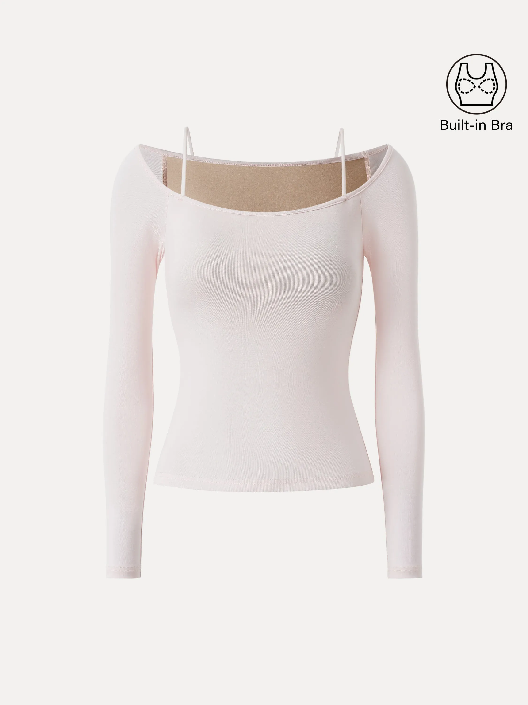 Non-sheer Off Shoulder New Airy Brami Top