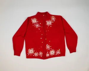 Opalescent Snowflakes-Large Christmas Sweater