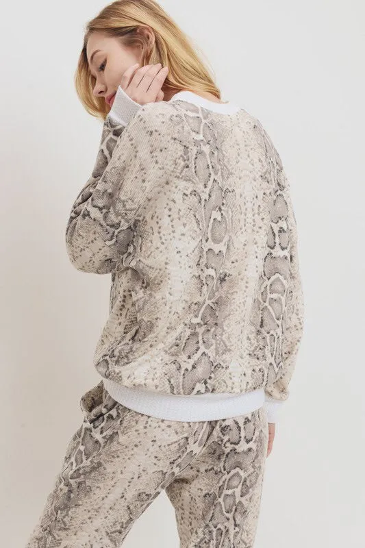 Snake Print Mini Thermal Top