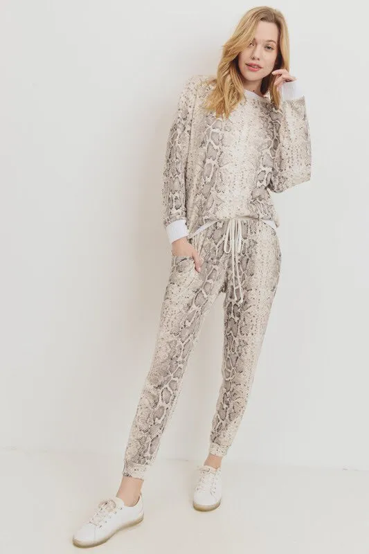 Snake Print Mini Thermal Top
