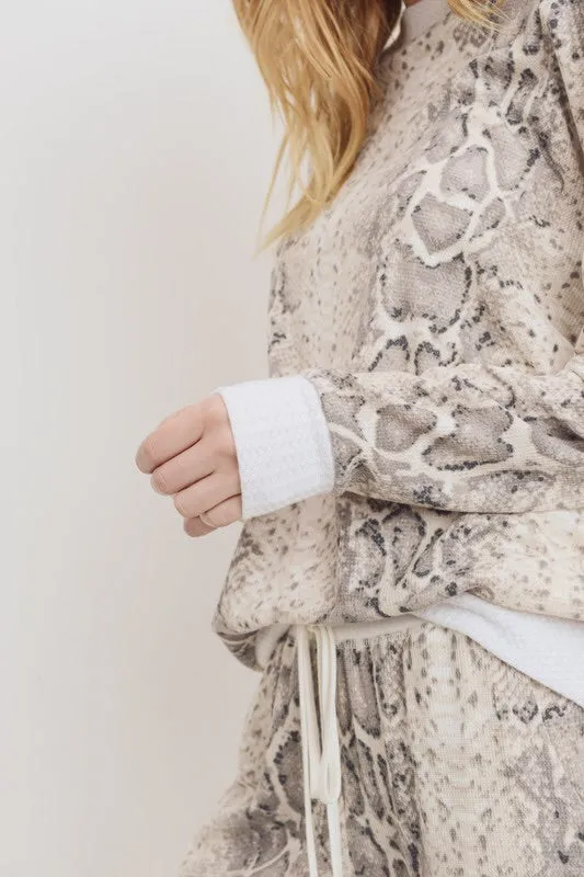 Snake Print Mini Thermal Top