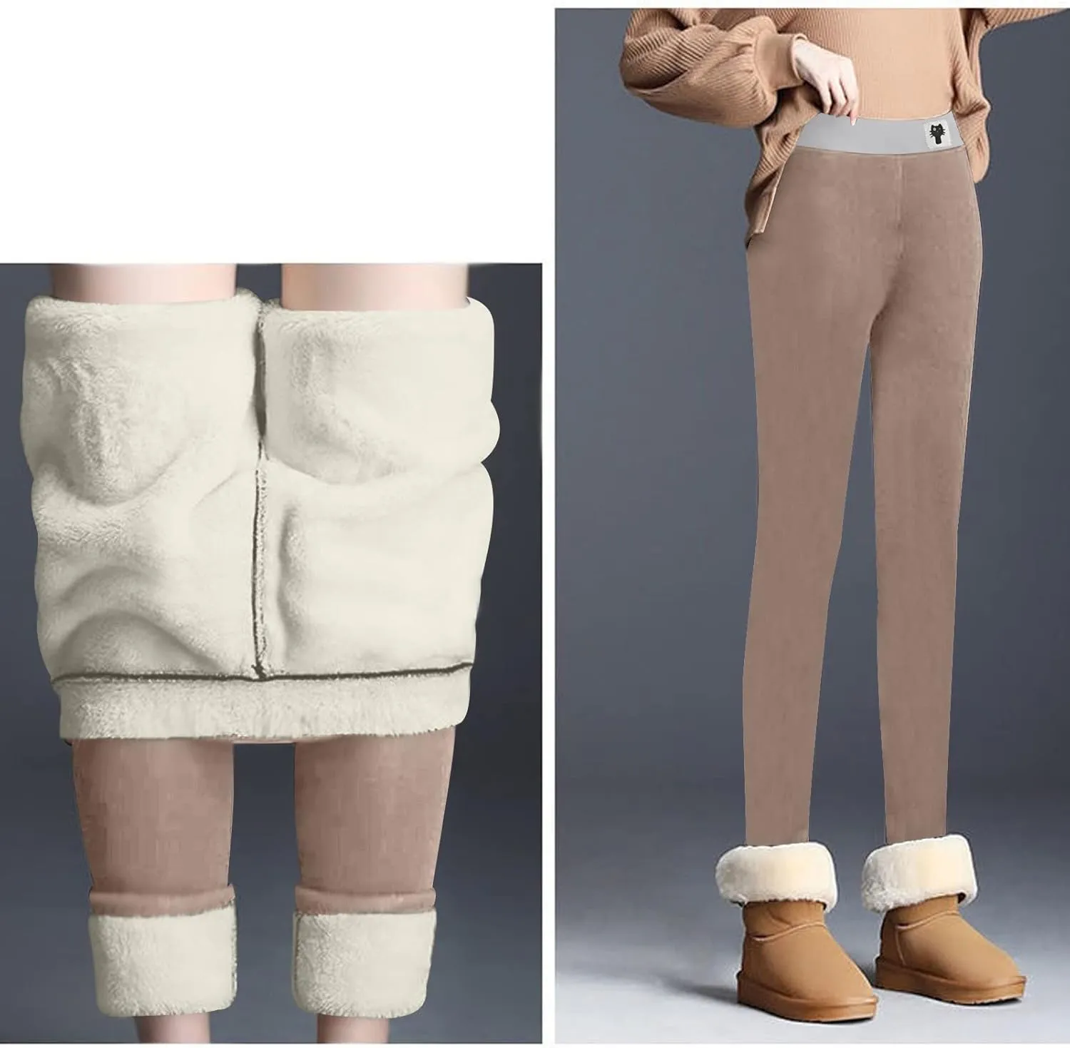 Tights for Women Tops Yoga Drawstring Ultra Light Thermal Baselayer Legging Pant Winter Leggings